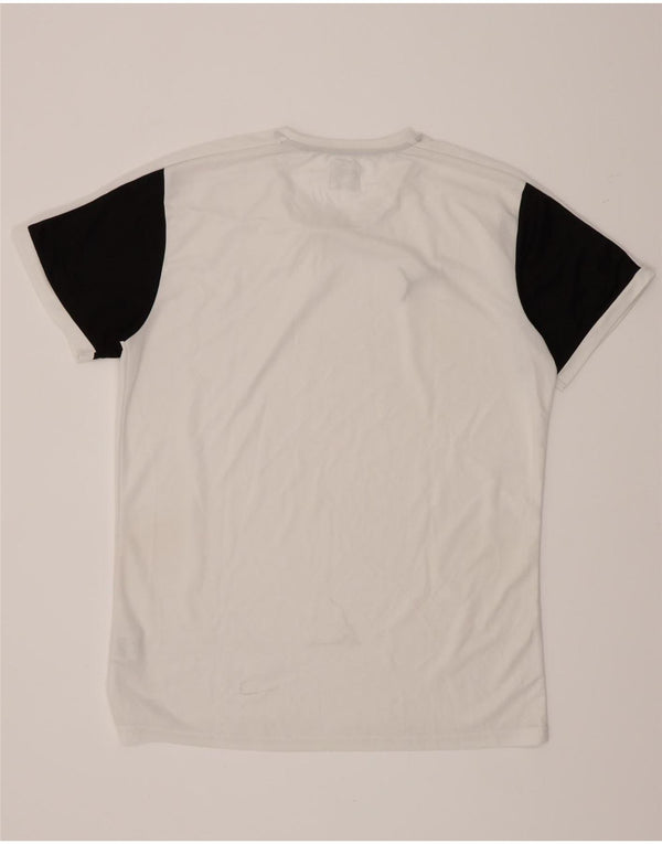 Puma Mens T-Shirt Top Large White Colourblock Polyester