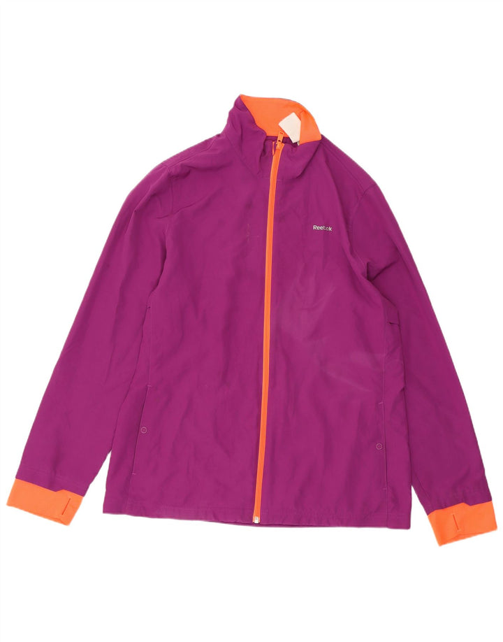 REEBOK Womens Rain Jacket UK 12/14 Medium Purple