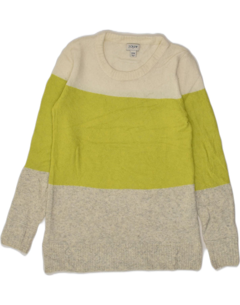 J. CREW Womens Crew Neck Jumper Sweater UK 2 2XS Multicoloured Colourblock | Vintage J. Crew | Thrift | Second-Hand J. Crew | Used Clothing | Messina Hembry 