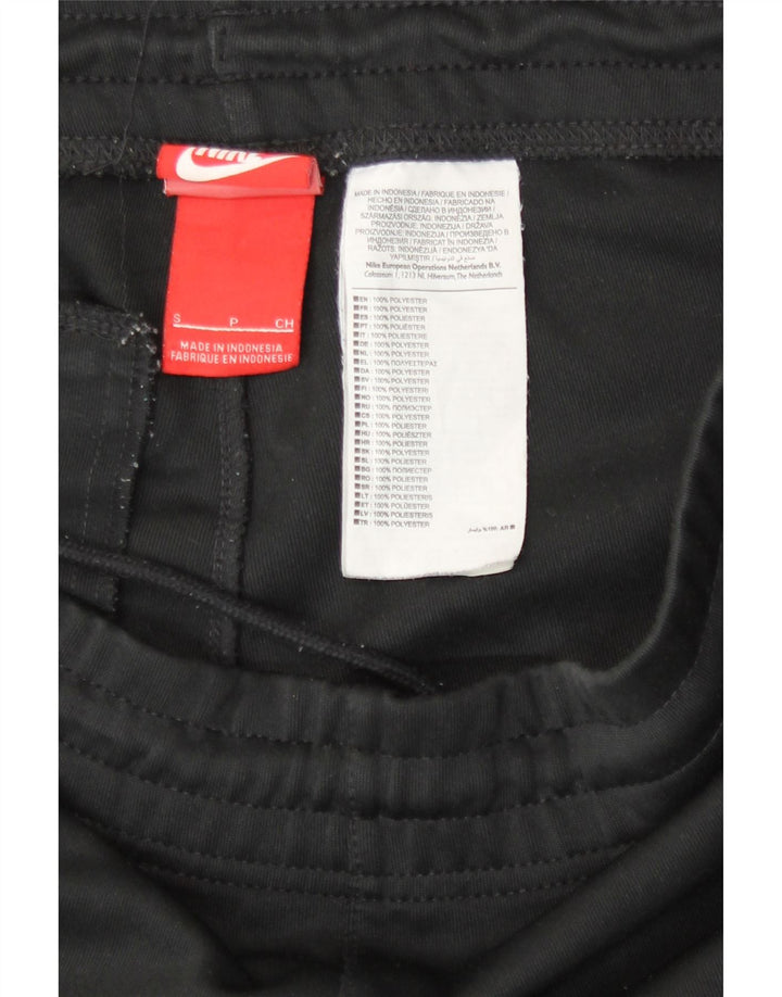 Nike Mens Tracksuit Trousers Joggers Small Black Colourblock Polyester