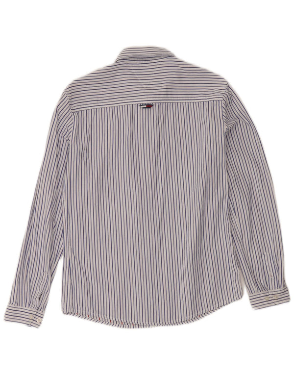 Tommy Hilfiger Boys Shirt 14-15 Years Blue Pinstripe Cotton