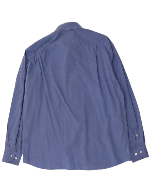 Roccobarocco Mens Shirt Size 42 16 1/2 Large Blue Cotton