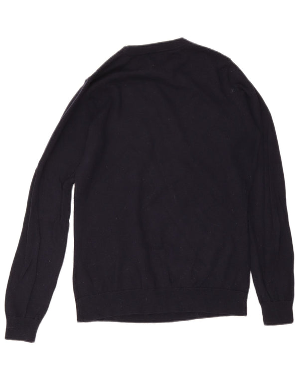 Gant Womens Graphic Crew Neck Jumper Sweater UK 14 Medium Navy Blue Floral