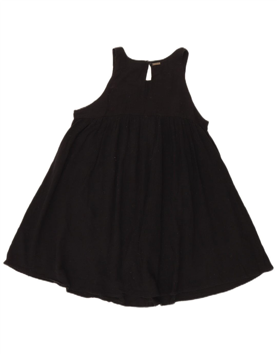 Billabong Womens Sleeveless A-Line Dress UK 12 Medium Black Cotton