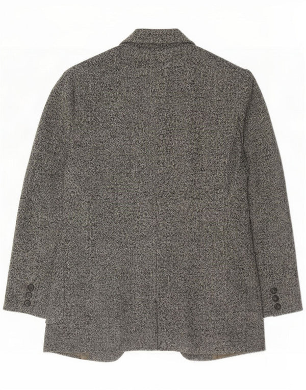Max Mara Womens Weekend 1 Button Blazer Jacket UK 16 Large Grey Flecked