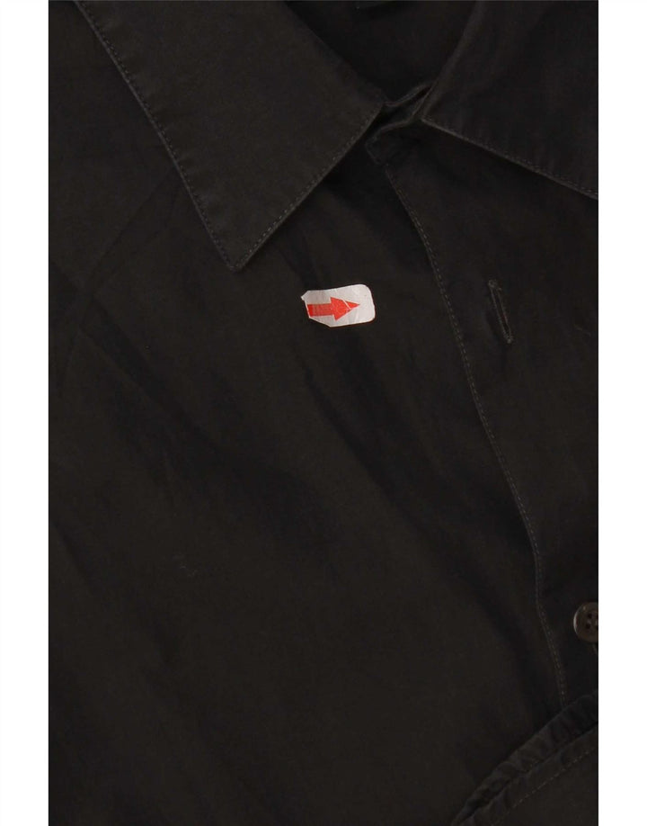 Calvin Klein Mens Shirt Size 43 Large Black Cotton