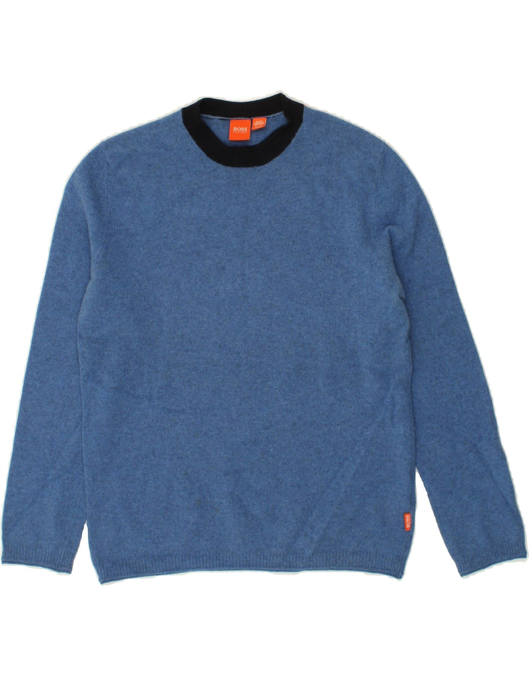 HUGO BOSS Womens Crew Neck Jumper Sweater UK 16 Large Blue Vintage Hugo Boss and Second-Hand Hugo Boss from Messina Hembry 