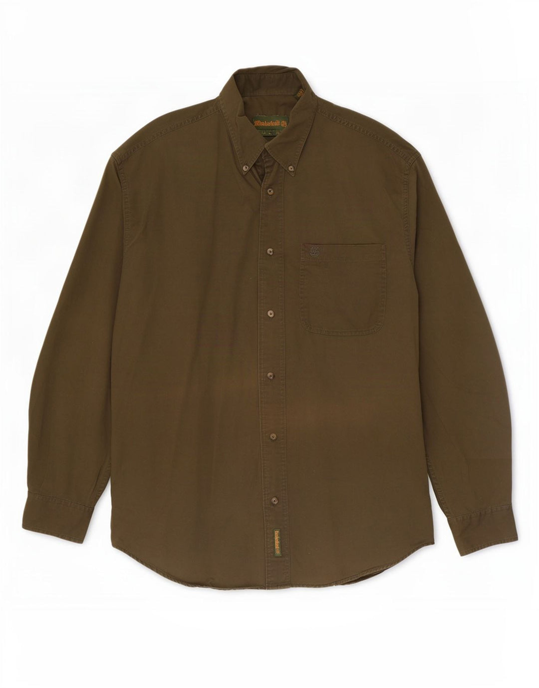 Timberland Mens Shirt Medium Khaki Cotton