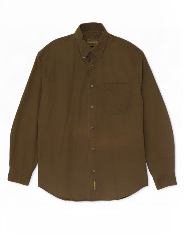 Timberland Mens Shirt Medium Khaki Cotton