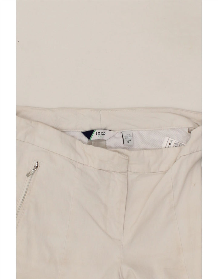 IZOD Womens Golf Chino Shorts US 12 Large W34  White Rayon Vintage Izod and Second-Hand Izod from Messina Hembry 