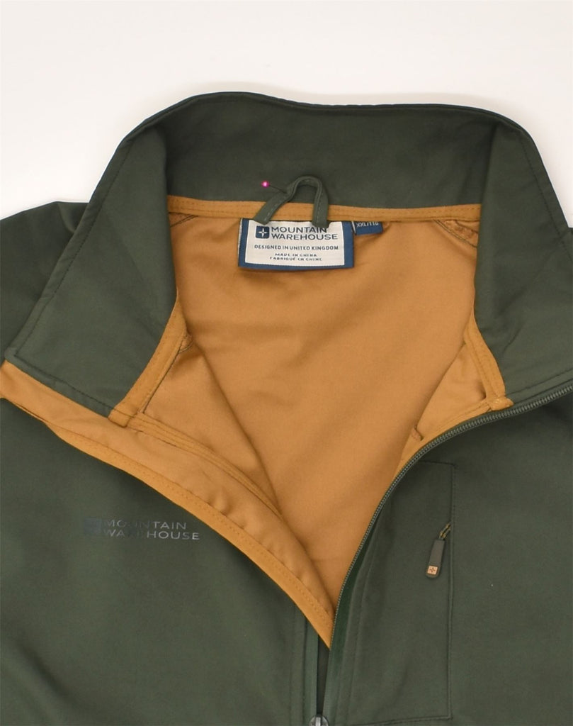 MOUNTAIN WAREHOUSE Womens Tracksuit Top Jacket UK 20 2XL Khaki Polyester | Vintage Mountain Warehouse | Thrift | Second-Hand Mountain Warehouse | Used Clothing | Messina Hembry 