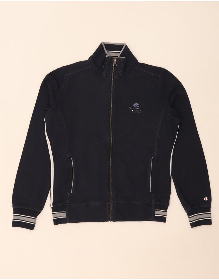 Champion Womens Heritage Fit Tracksuit Top Jacket UK 14 Medium Navy Blue