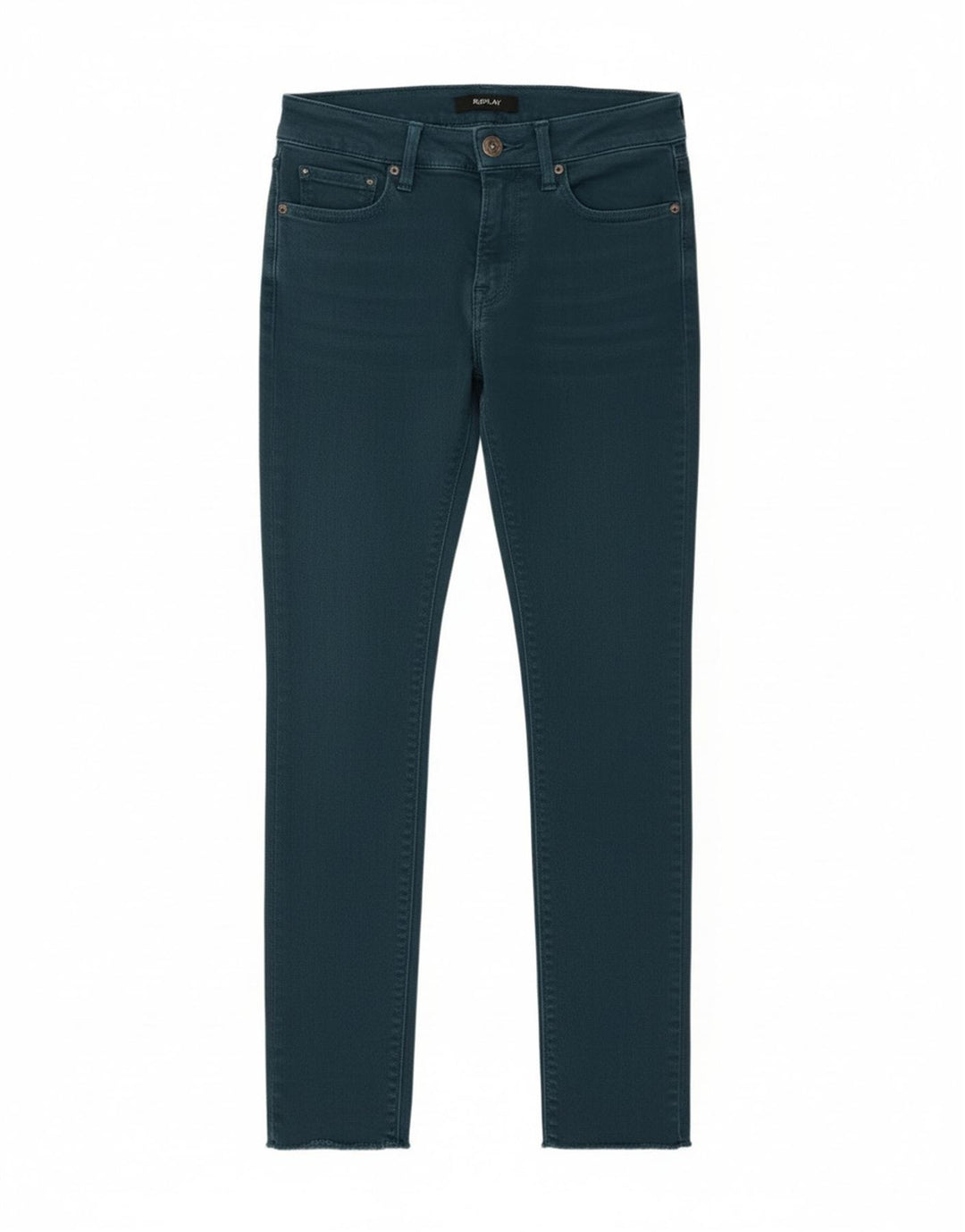 Replay Womens Luz Slim Jeans W25 L27 Blue Cotton