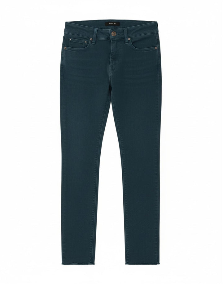 Replay Womens Luz Slim Jeans W25 L27 Blue Cotton