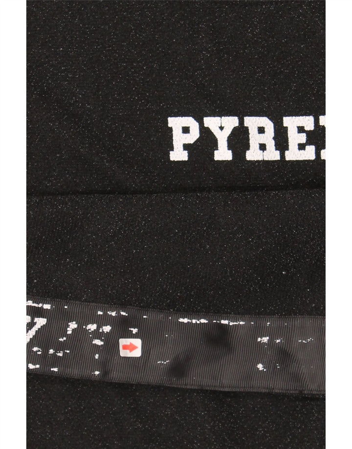 PYREX Womens Graphic Sweatshirt Jumper UK 10 Small Black Flecked Viscose Vintage Pyrex and Second-Hand Pyrex from Messina Hembry 