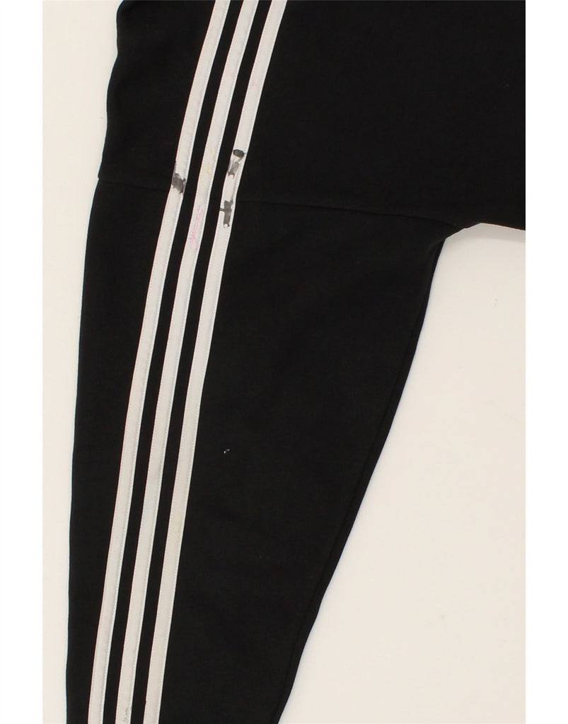 ADIDAS Womens Zip Hoodie Sweater UK 8/10 Small Black Cotton | Vintage Adidas | Thrift | Second-Hand Adidas | Used Clothing | Messina Hembry 