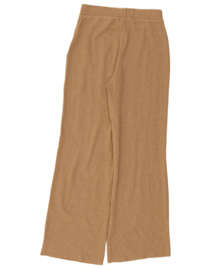 Zara Womens Tracksuit Trousers UK 10 Small  Beige Polyester
