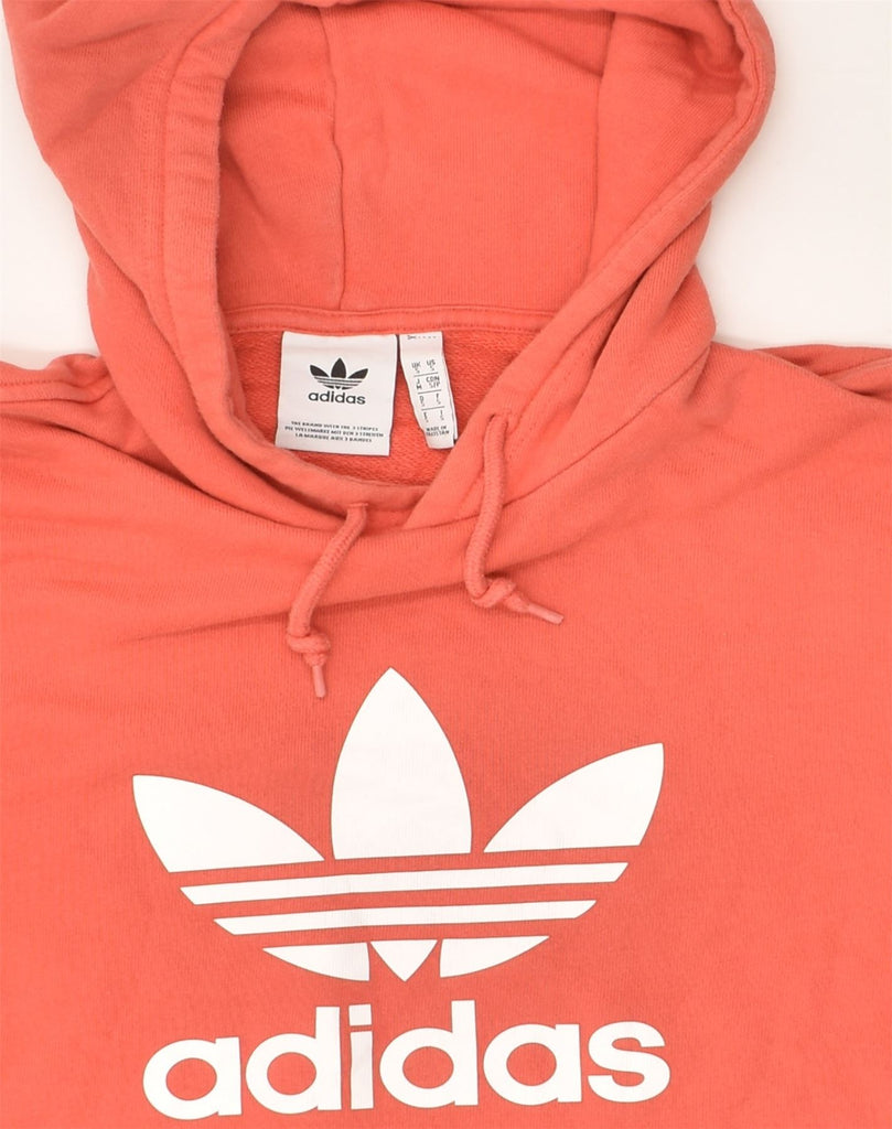 ADIDAS Mens Graphic Hoodie Jumper Small Red Cotton | Vintage Adidas | Thrift | Second-Hand Adidas | Used Clothing | Messina Hembry 