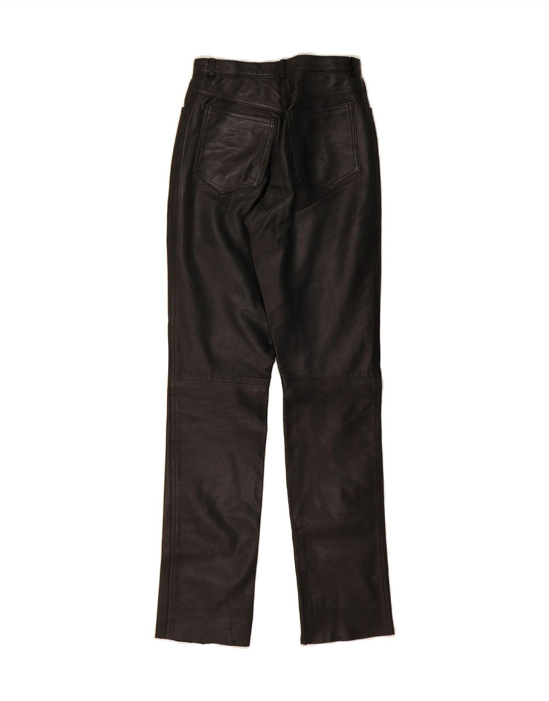 EQUIPE Womens Straight Leather Trousers IT 42 Medium W28 L34 Black Leather Vintage Equipe and Second-Hand Equipe from Messina Hembry 