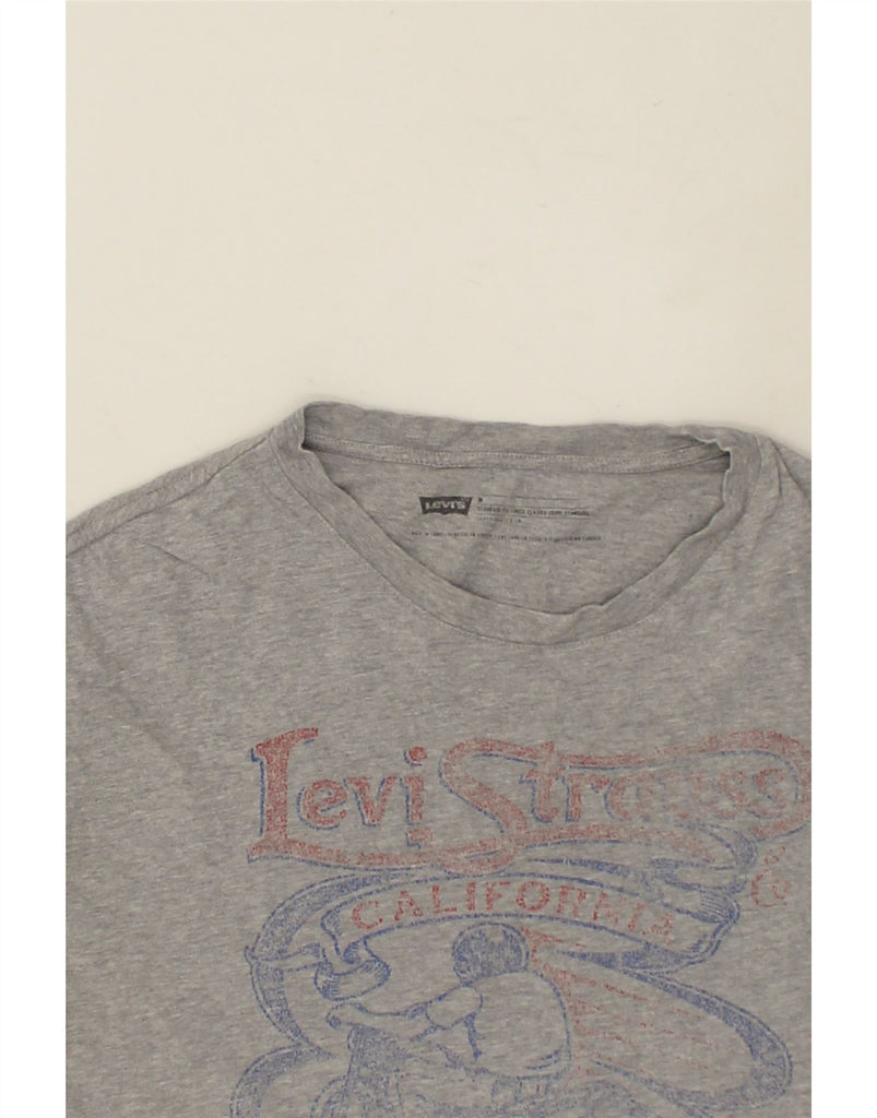 LEVI'S Mens Graphic T-Shirt Top Medium Grey Flecked Cotton | Vintage Levi's | Thrift | Second-Hand Levi's | Used Clothing | Messina Hembry 