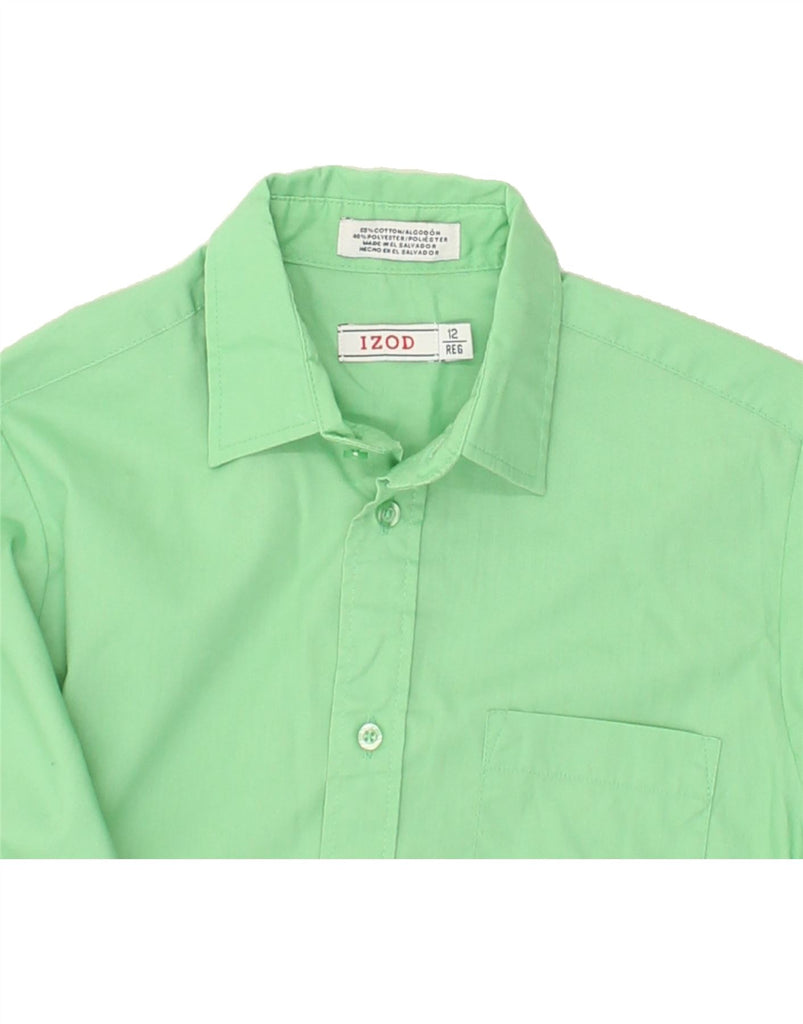 IZOD Boys Shirt 11-12 Years Green Cotton | Vintage Izod | Thrift | Second-Hand Izod | Used Clothing | Messina Hembry 