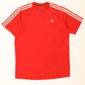 Adidas Mens Climalite T-Shirt Top Large Red Cotton