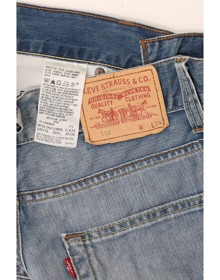 Levi's Mens 506 Straight Jeans W31 L30 Blue Cotton