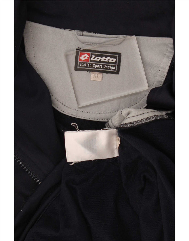 Lotto Mens Tracksuit Top Jacket XL Navy Blue Colourblock Polyester