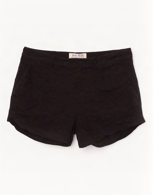 Jack Wills Womens Chino Shorts UK 12 Medium W30 Black Cotton