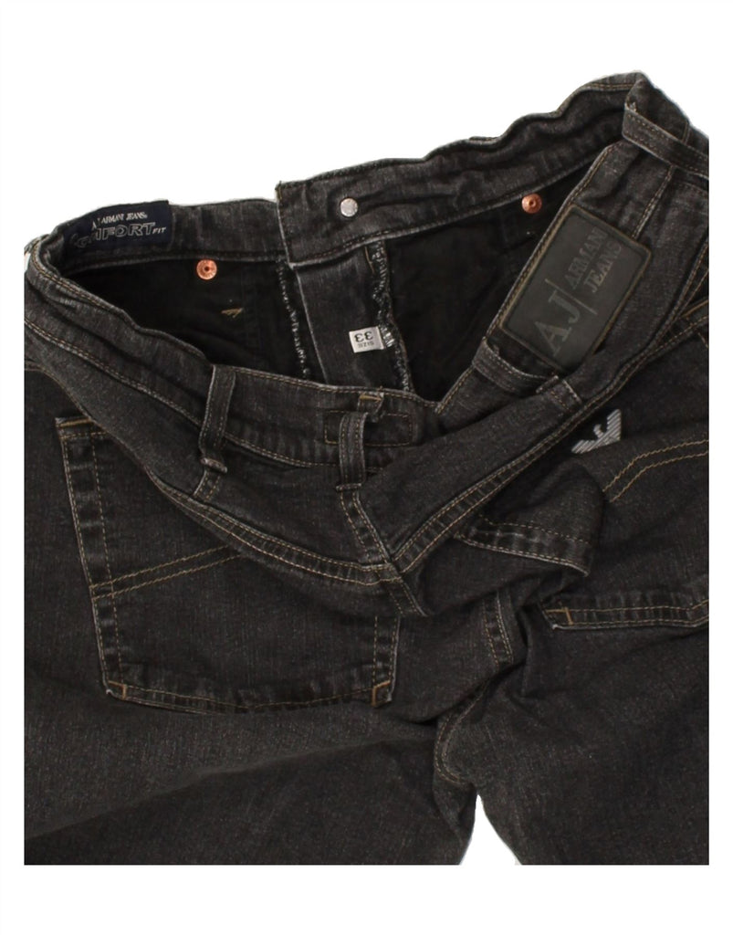 ARMANI Mens Slim Jeans W33 L27 Black Cotton | Vintage Armani | Thrift | Second-Hand Armani | Used Clothing | Messina Hembry 