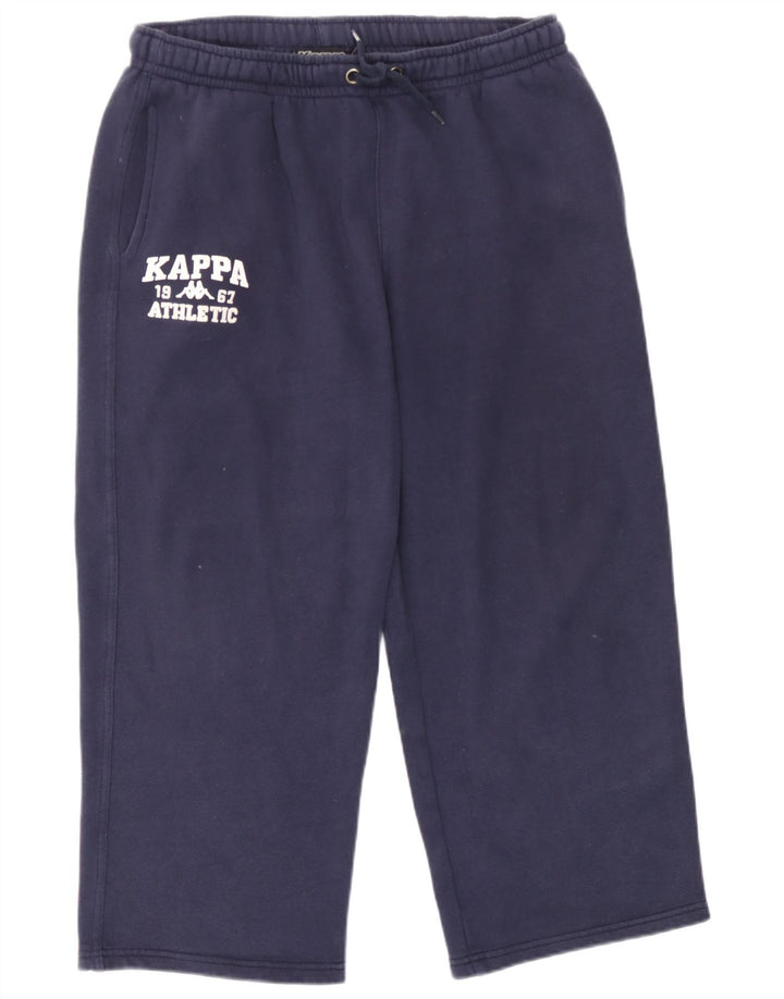 Kappa Mens Graphic Tracksuit Trousers Large Navy Blue Cotton