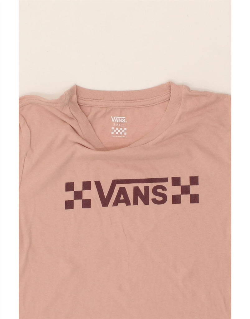 VANS Womens Graphic T-Shirt Top UK 10 Small Pink Cotton Vintage Vans and Second-Hand Vans from Messina Hembry 