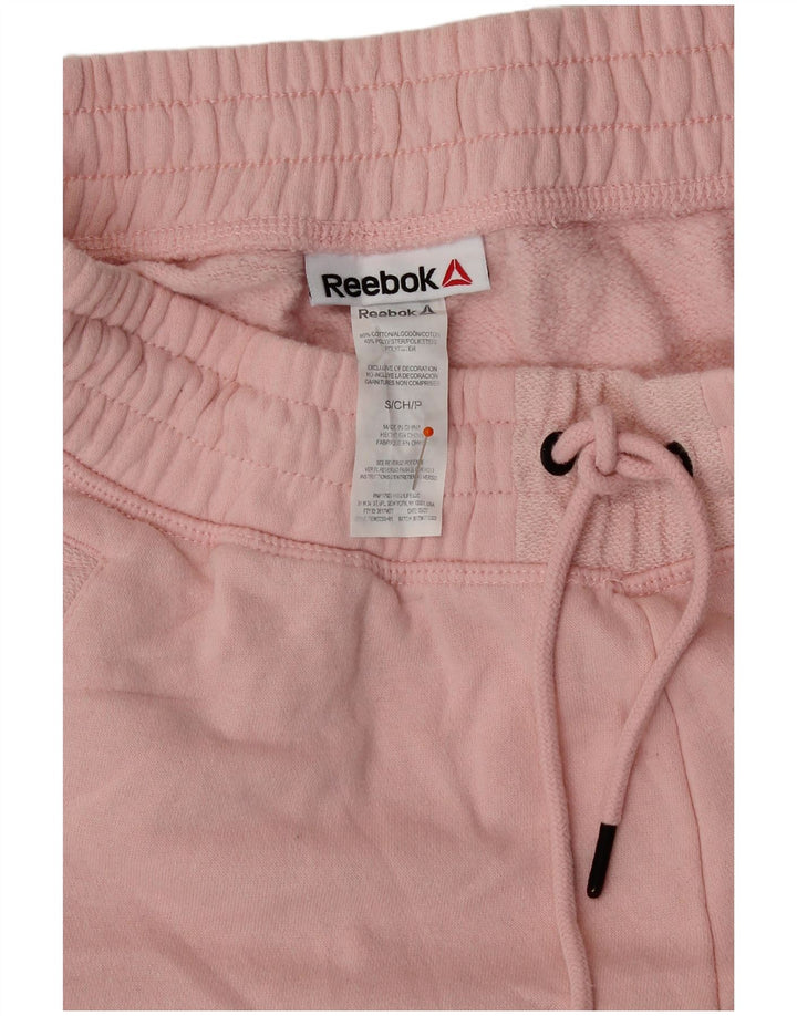 Reebok Womens Sport Shorts UK 10 Small Pink Cotton
