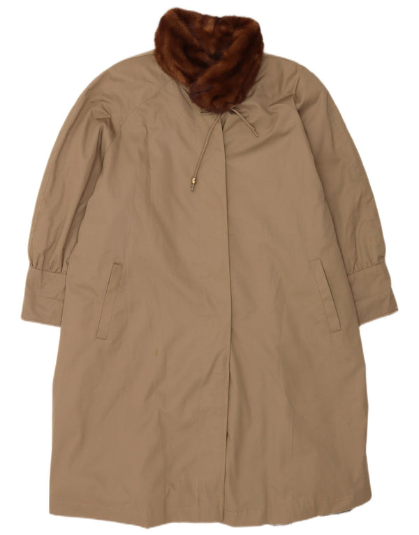 CONBIPEL Womens Oversized Overcoat IT 42 Medium Brown Polyester