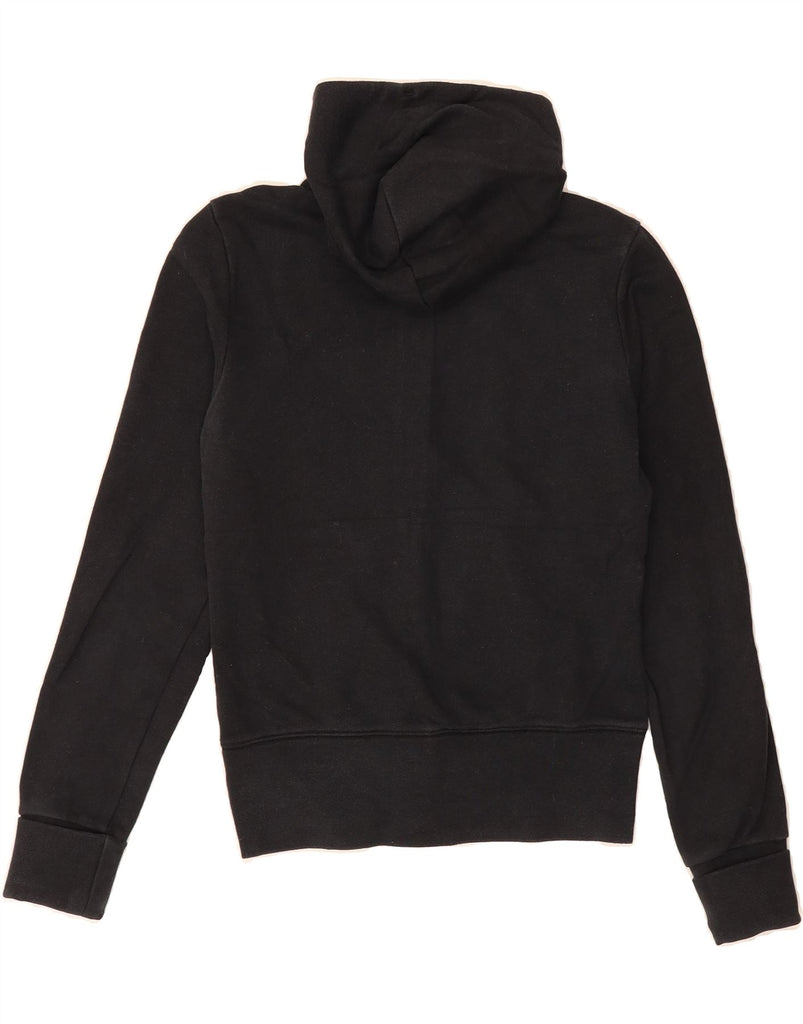 NIKE Womens Graphic Zip Hoodie Sweater UK 6/8 XS Black Cotton Vintage Nike and Second-Hand Nike from Messina Hembry 