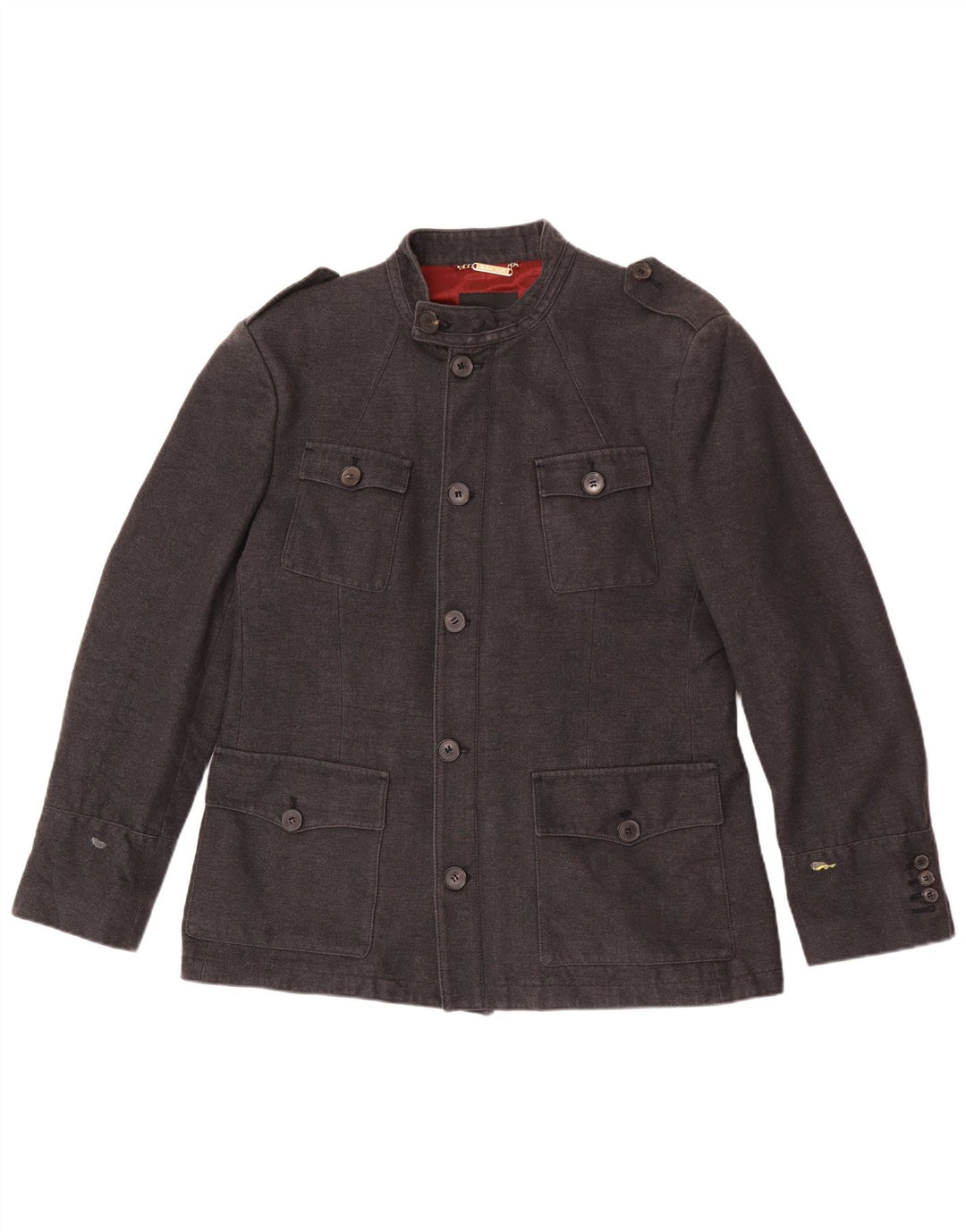 Zara Mens Military Jacket EU 54 XL Grey