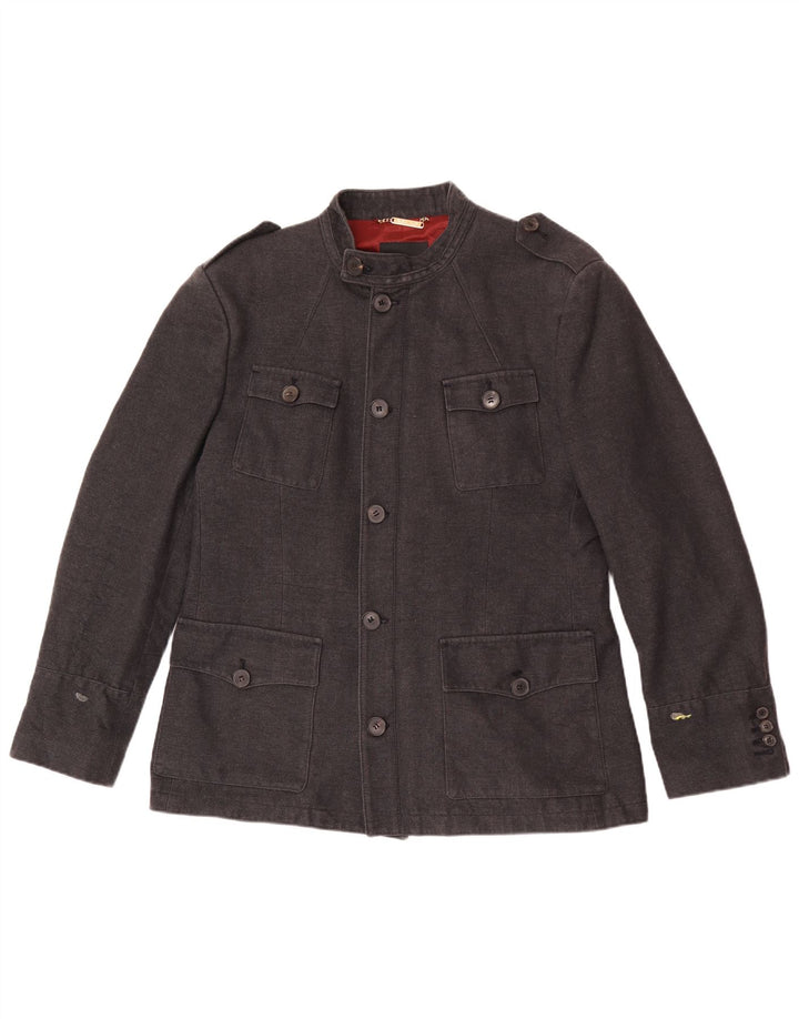 Zara Mens Military Jacket EU 54 XL Grey