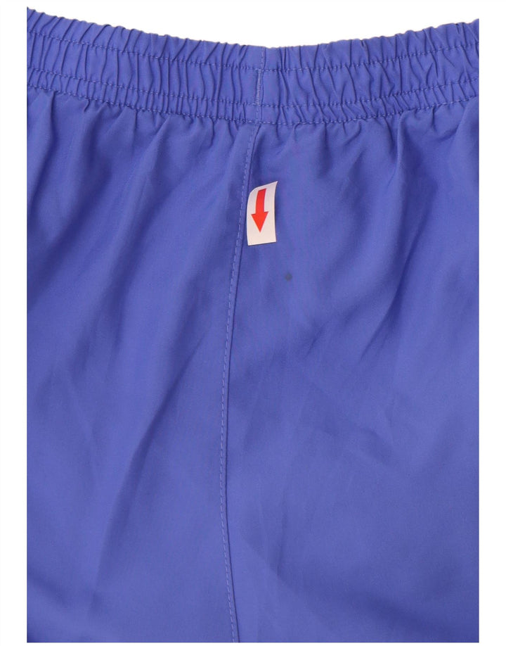 Nike Womens Sport Shorts UK 14 Medium Blue Colourblock Polyester