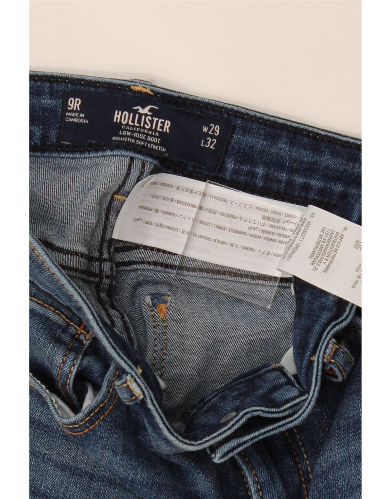 HOLLISTER Womens Distressed Low Waist Bootcut Jeans W29 L30 Blue Cotton Vintage Hollister and Second-Hand Hollister from Messina Hembry 
