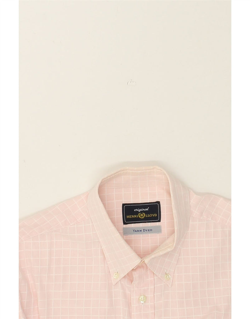 HENRI LLOYD Mens Shirt Large Pink Check Cotton | Vintage Henri Lloyd | Thrift | Second-Hand Henri Lloyd | Used Clothing | Messina Hembry 