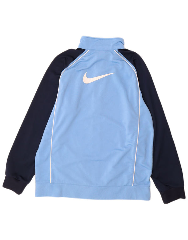 Nike Boys Graphic Tracksuit Top Jacket 13-14 Years XL Blue Colourblock