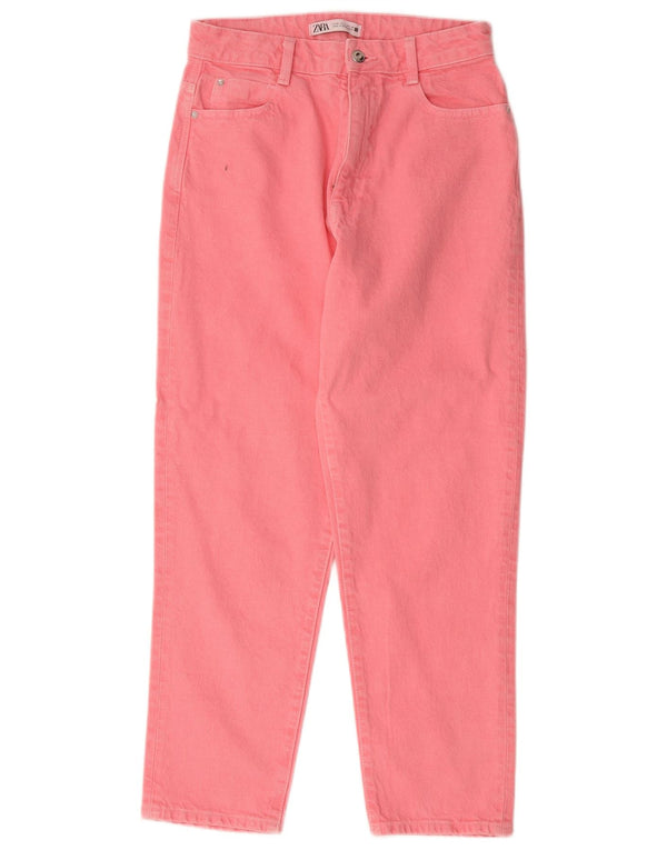 Zara Womens Tapered Jeans EU 38 Small W28 L28 Pink Cotton