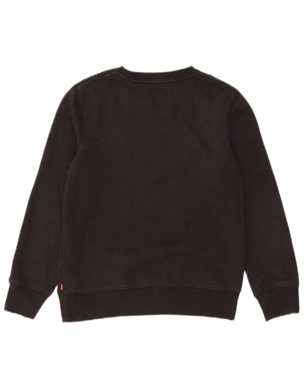 Levi's Boys Graphic Sweatshirt Jumper 11-12 Years Black Cotton