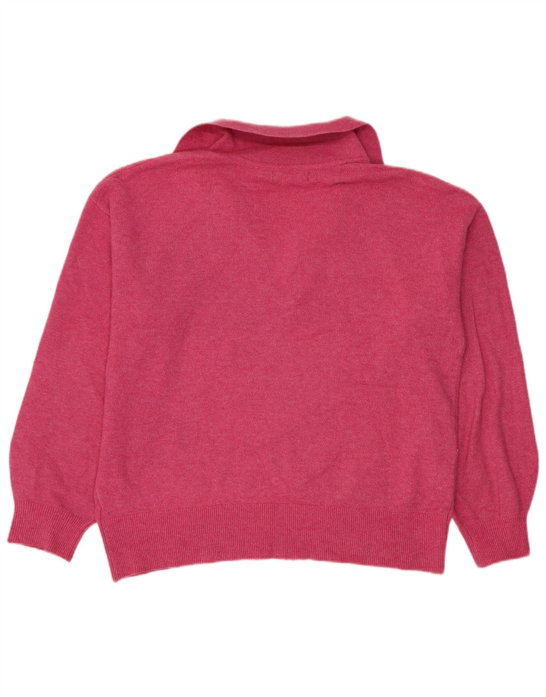 Marks & Spencer Womens Oversized Polo Neck Jumper Sweater UK 14 Medium Pink