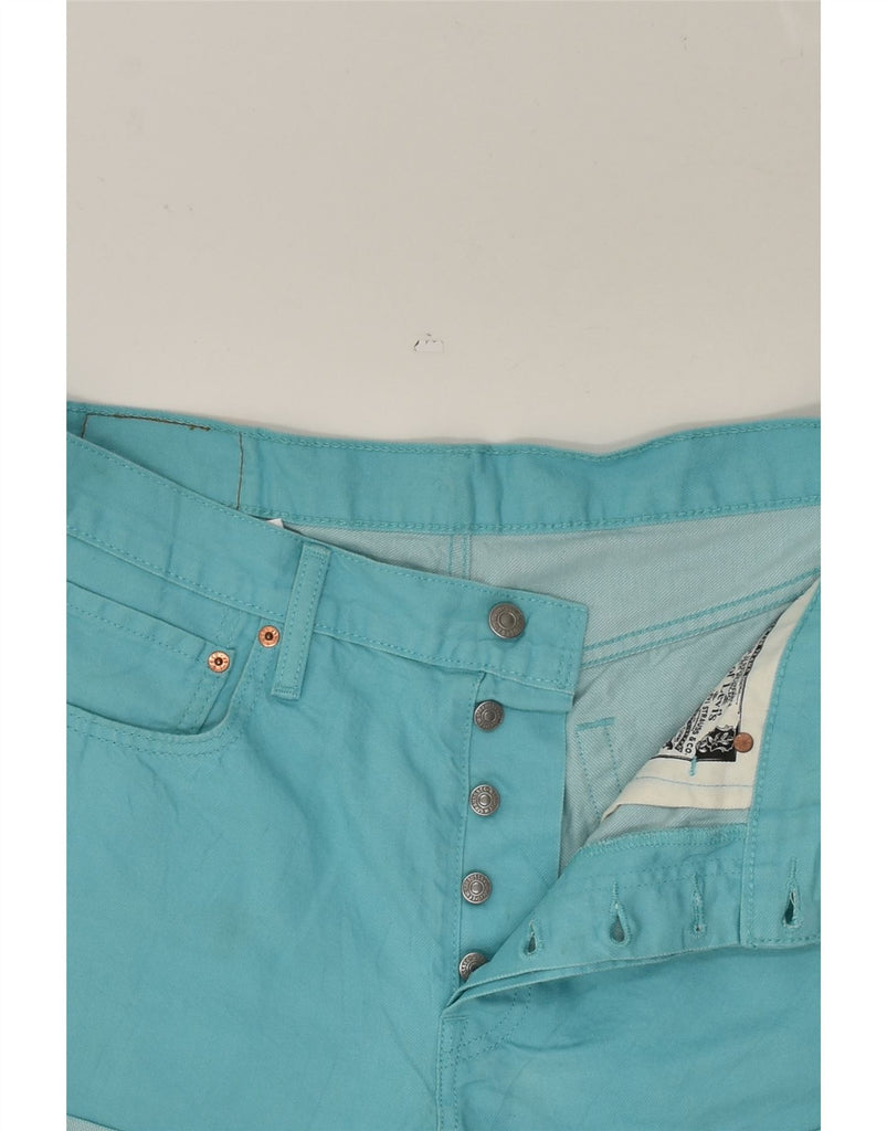 LEVI'S Womens Chino Shorts W32 Large  Blue Cotton | Vintage Levi's | Thrift | Second-Hand Levi's | Used Clothing | Messina Hembry 