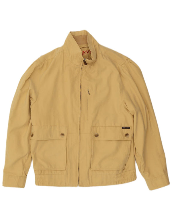 Chevy Mens Bomber Jacket IT 48 Medium Yellow Polyester