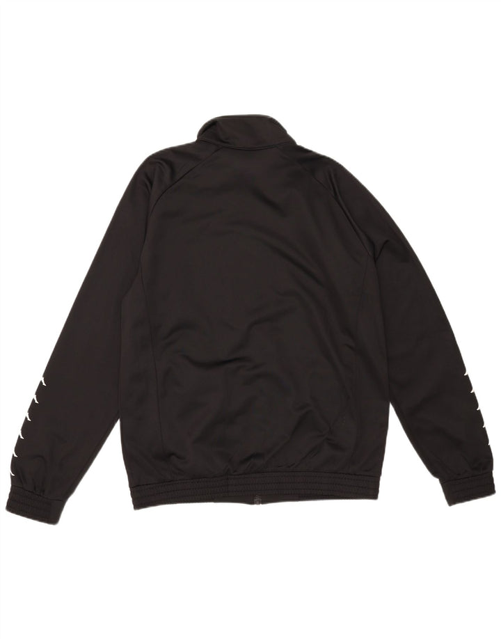 Kappa Mens Graphic Tracksuit Top Jacket Medium Black Polyester