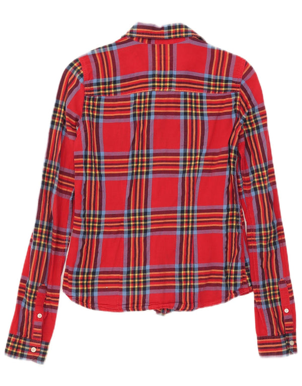 Hollister Womens Shirt UK 6 XS Red Check