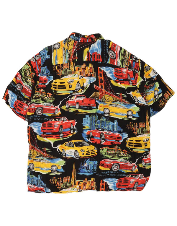 REYN SPOONER Mens Cars Short Sleeve Shirt Large Multicoloured Hawaiian