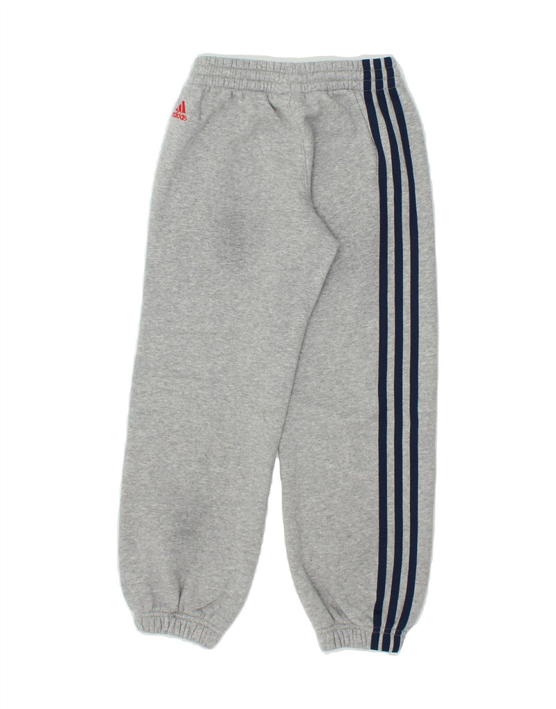 ADIDAS Boys Graphic Tracksuit Trousers Joggers 7-8 Years Grey Cotton | Vintage Adidas | Thrift | Second-Hand Adidas | Used Clothing | Messina Hembry 